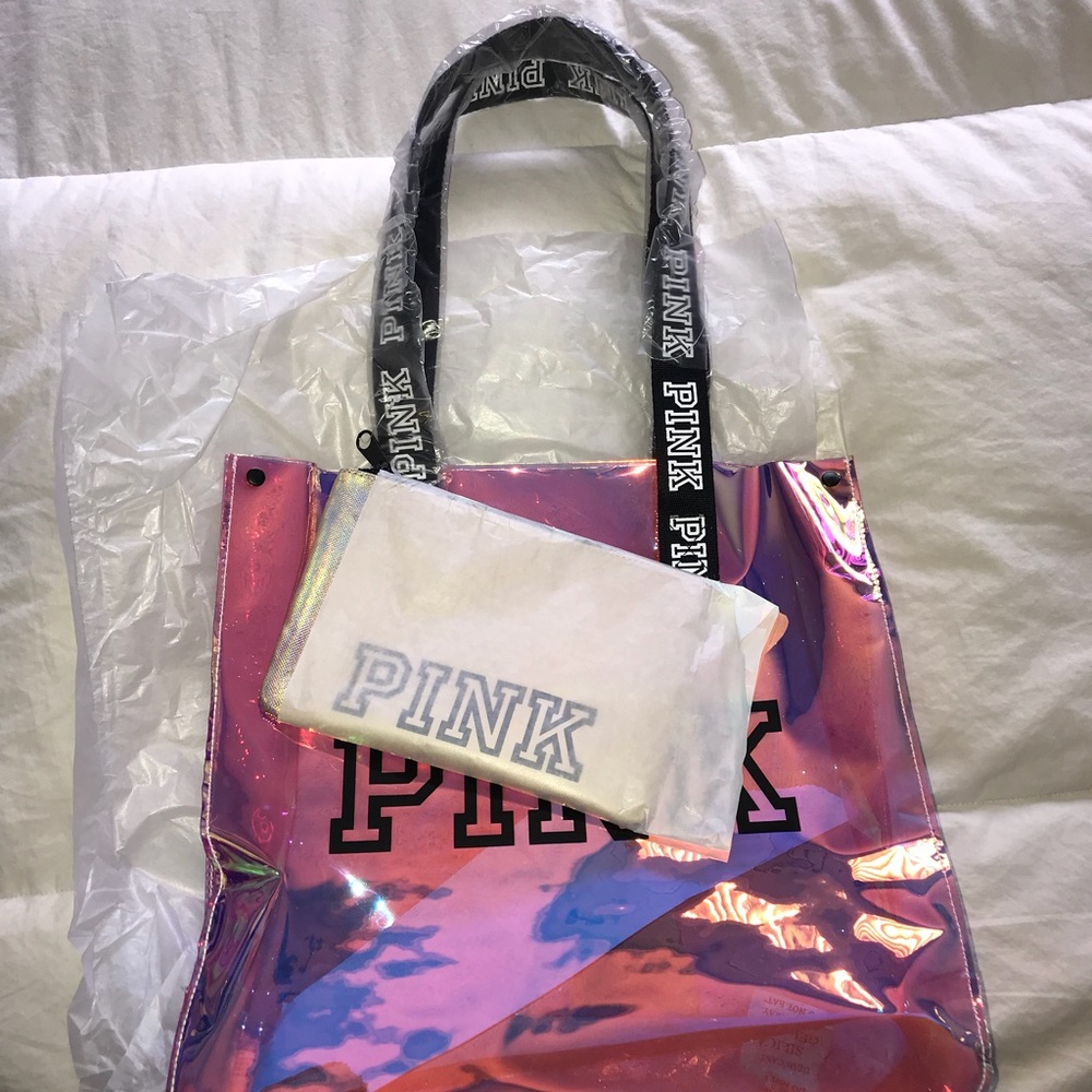 PINK Tote with Pouch